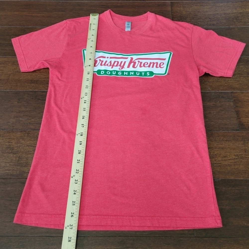 Women's Krispy Kreme Red Short Sleeve Crew Neck Logo Tee Size S Cotton Blend - Picture 7 of 7